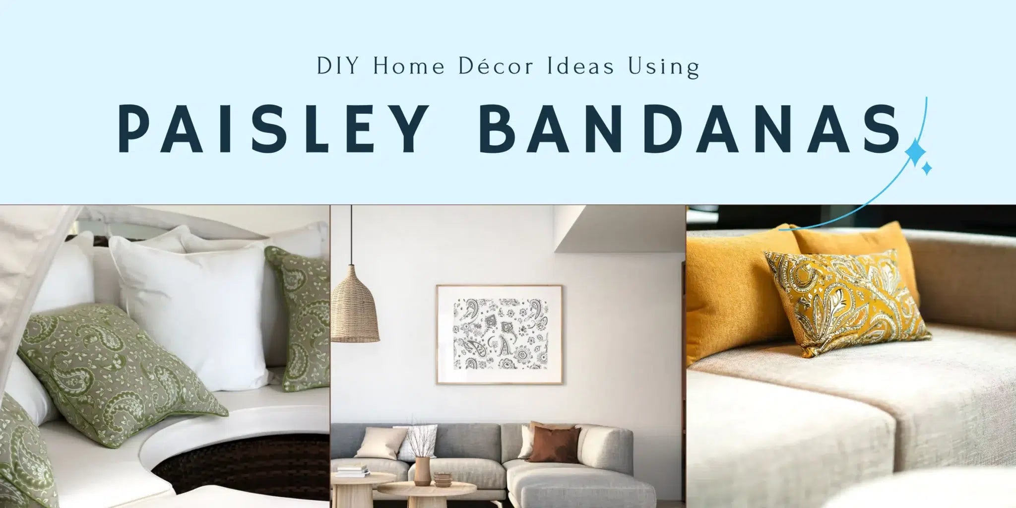 DIY Home Décor Ideas Using Paisley Bandanas