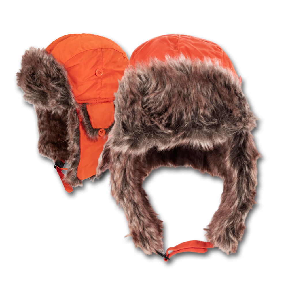 Trapper Hat - Faux Fur - Heavy Duty Nylon - Waterproof - Imported