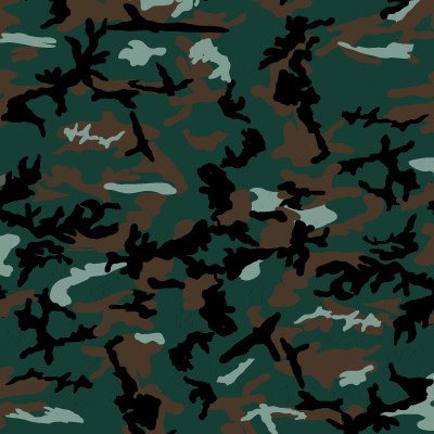 Woodland Camo Bandana - 14" x 14", 1 piece-
