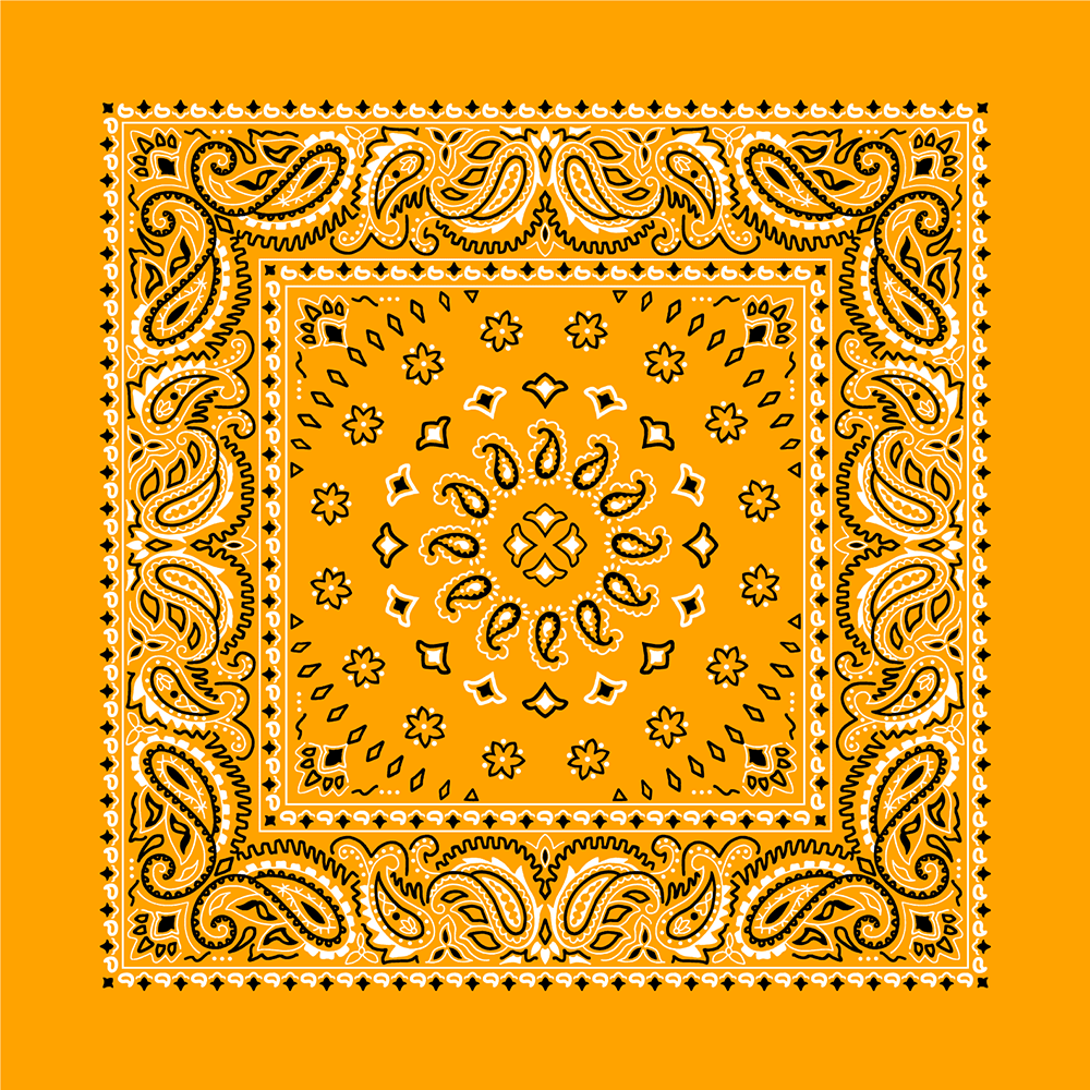 Square Burst Paisley Bandana Imported 100 Cotton