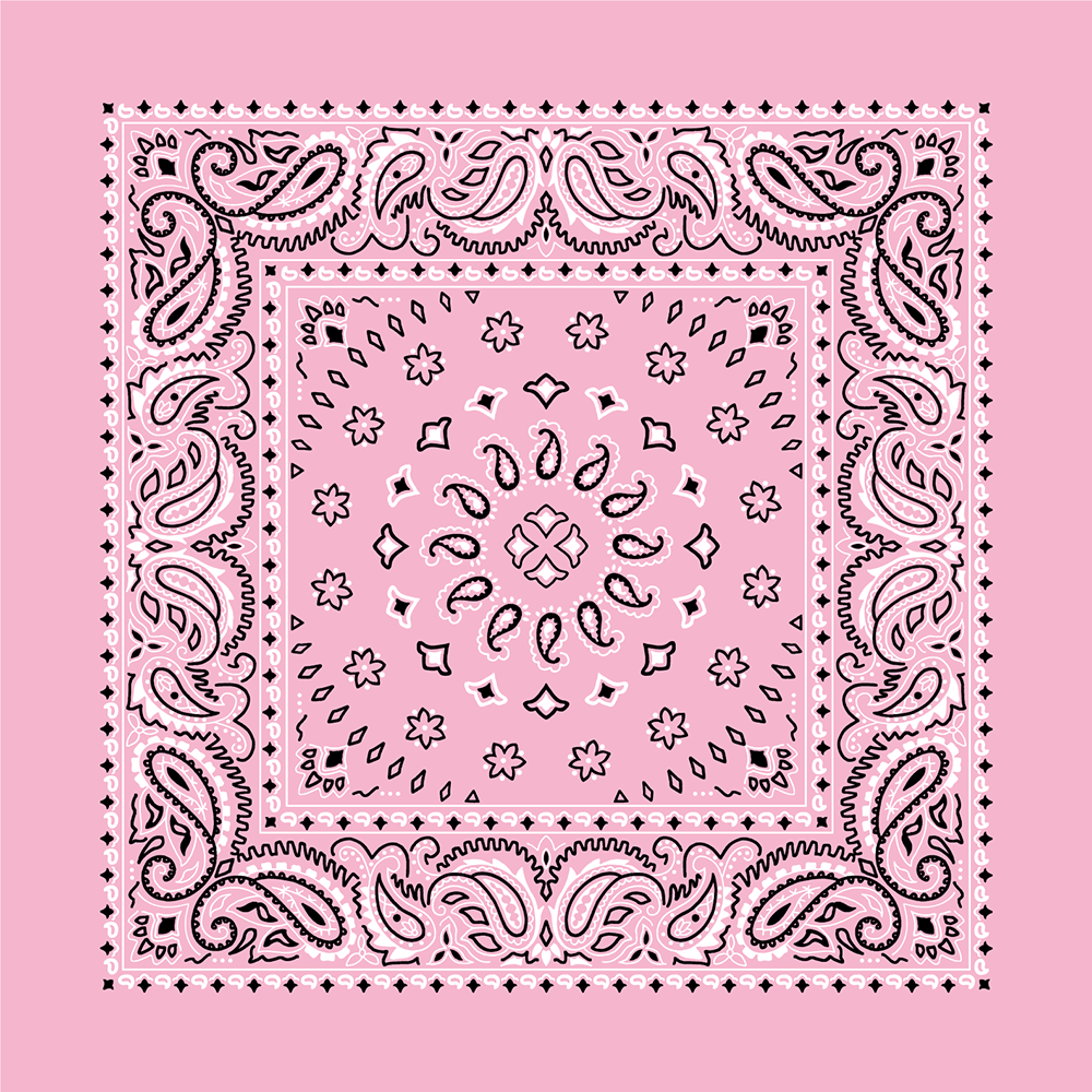 Square Burst Paisley Bandana Imported 100 Cotton