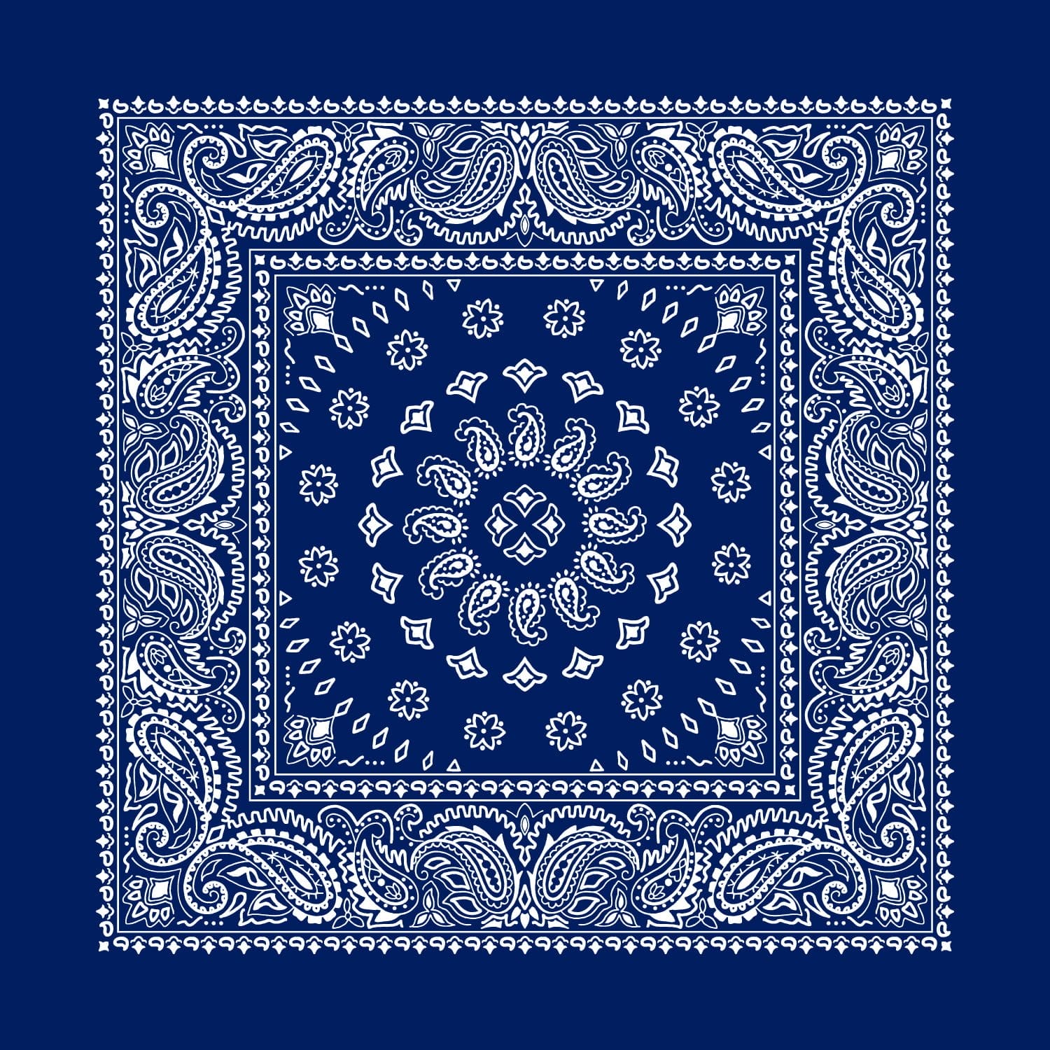 Square Burst Paisley Bandana Imported 100 Cotton