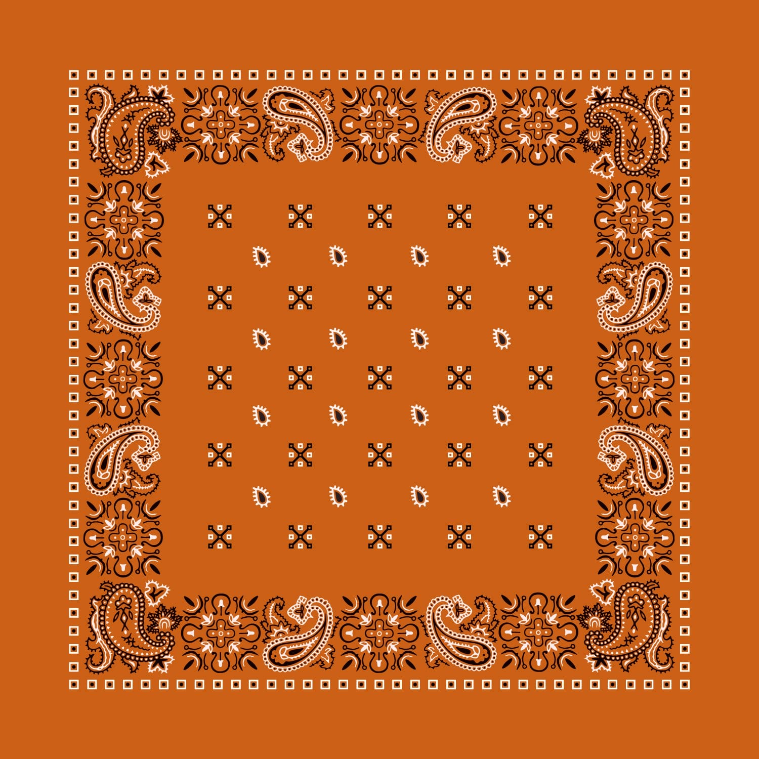 Square Paisley Bandana Imported 100% Cotton