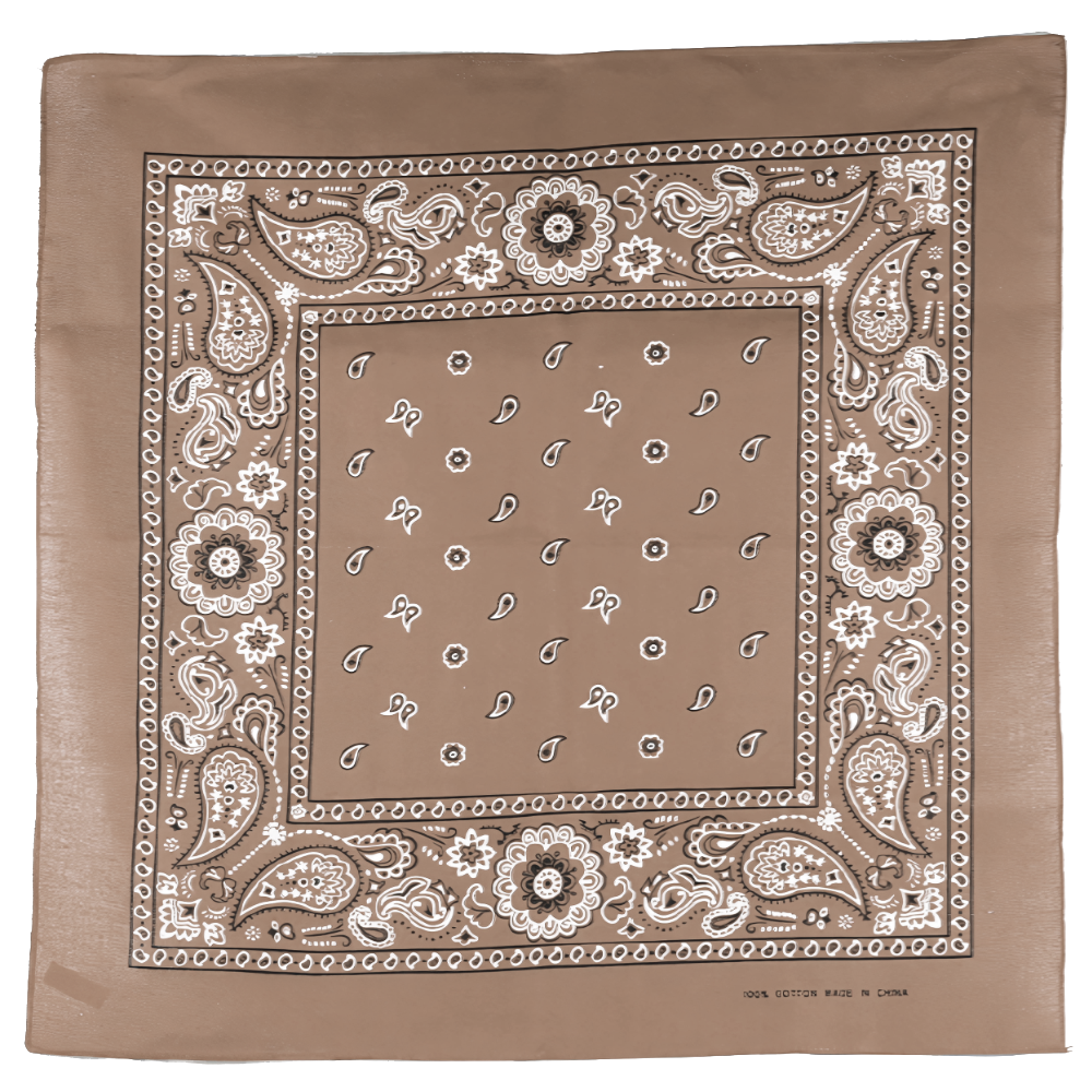 Square Floral Paisley Bandana - Double Sided Print 100% Cotton