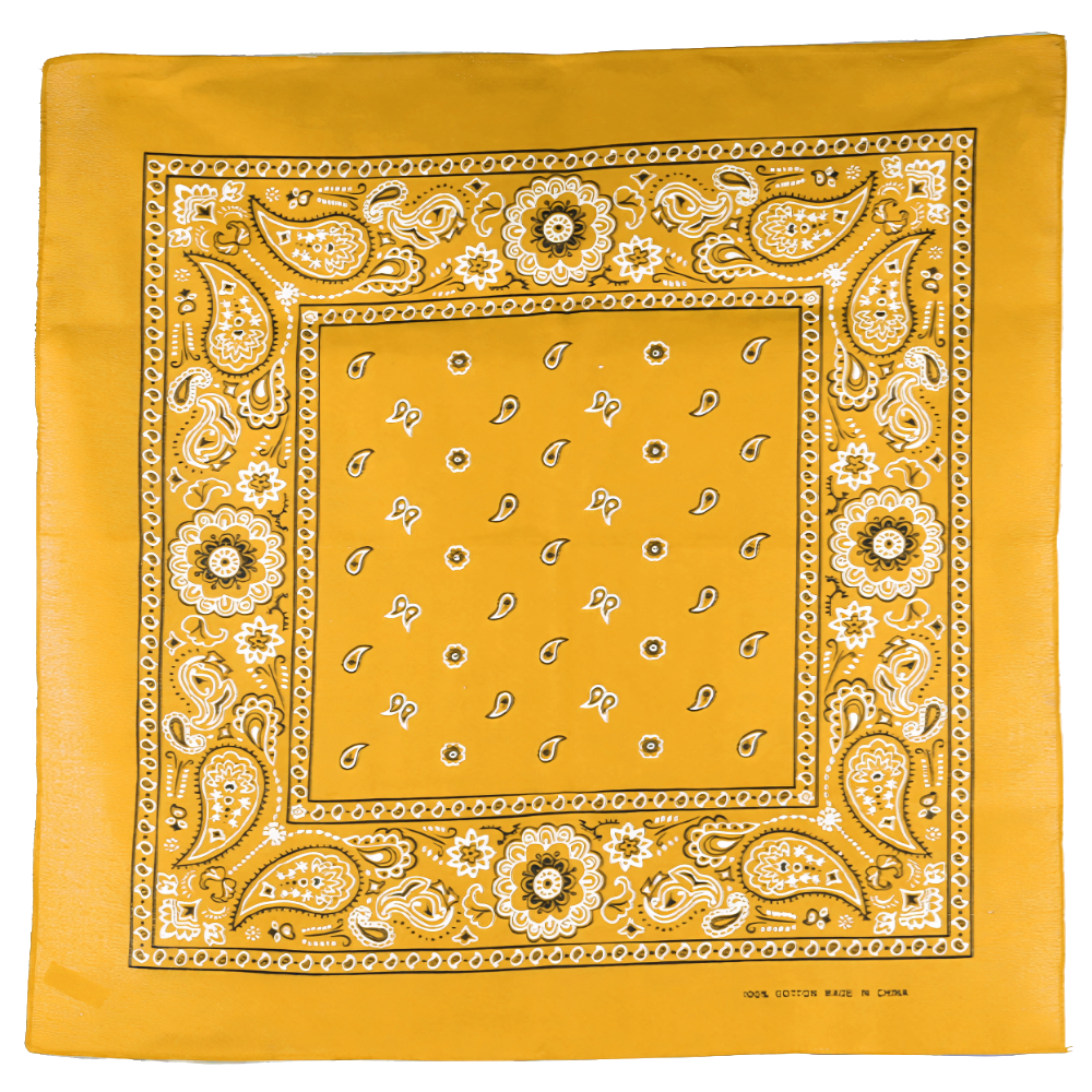 Square Floral Paisley Bandana - Double Sided Print 100% Cotton