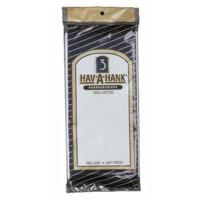Mens Handkerchief - White - Perma Press Cord - 16x16