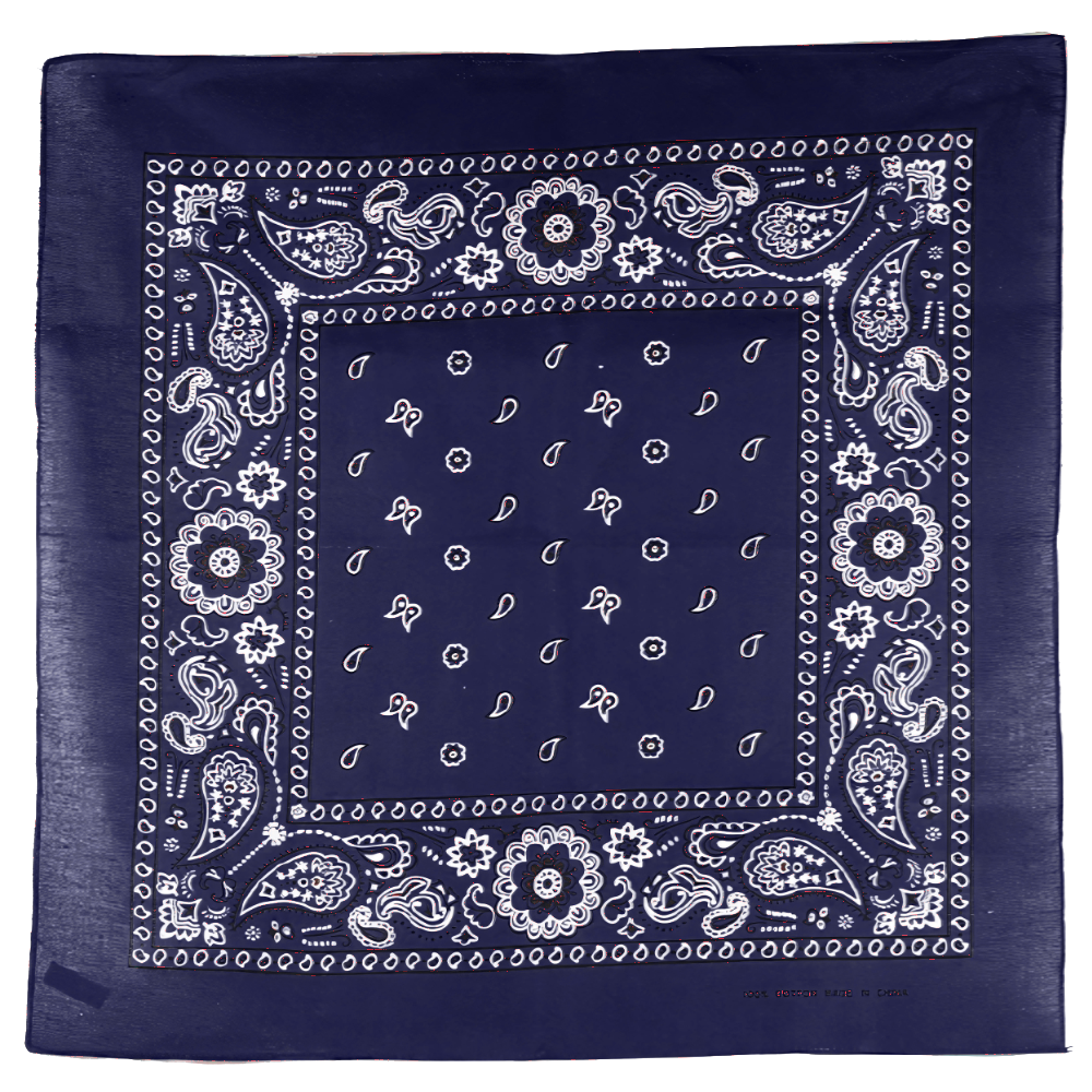 Square Floral Paisley Bandana - Double Sided Print 100% Cotton