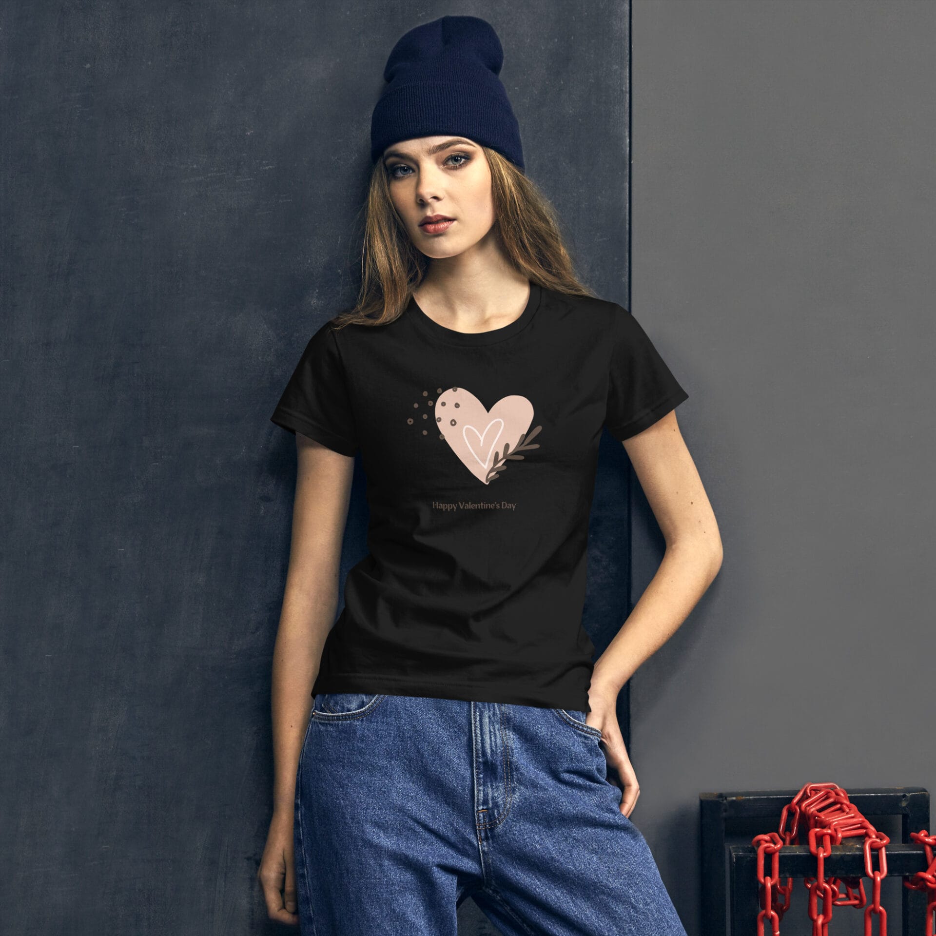 Women's Valentine's Day Short Sleeve T-Shirt - B3 - 13