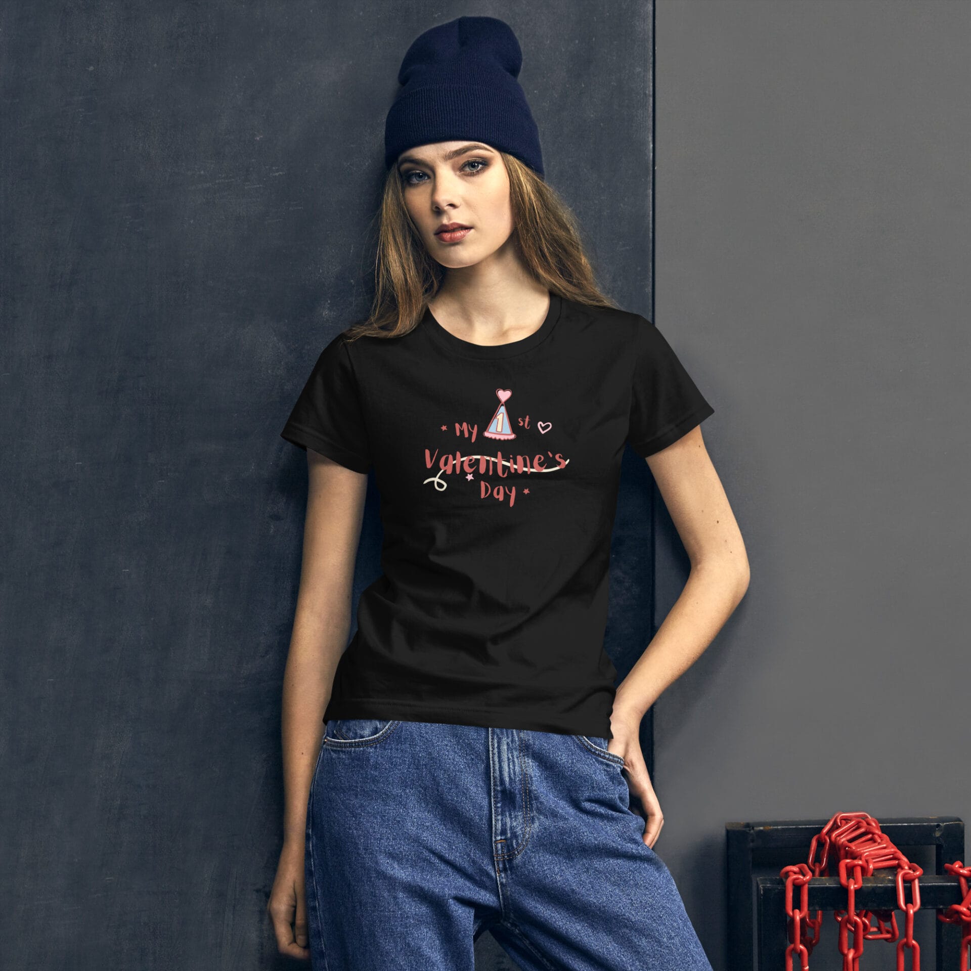 Women's Valentine's Day Short Sleeve T-Shirt - B3 - 14