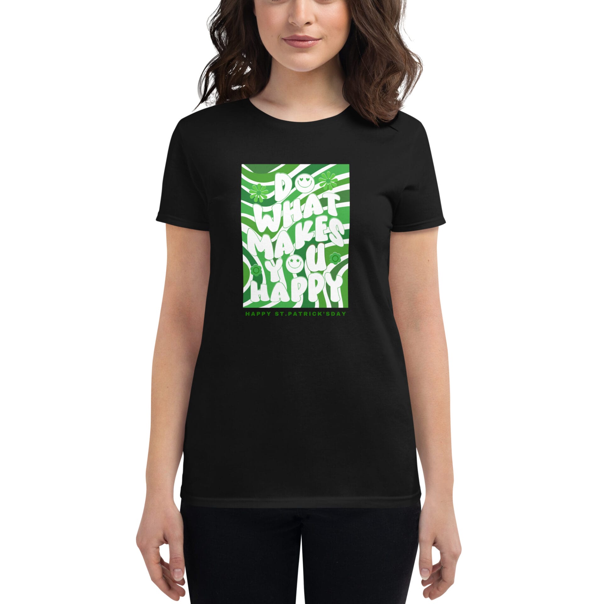 Women's St. Patrick's Day Short Sleeve T-Shirt - B2 - 25