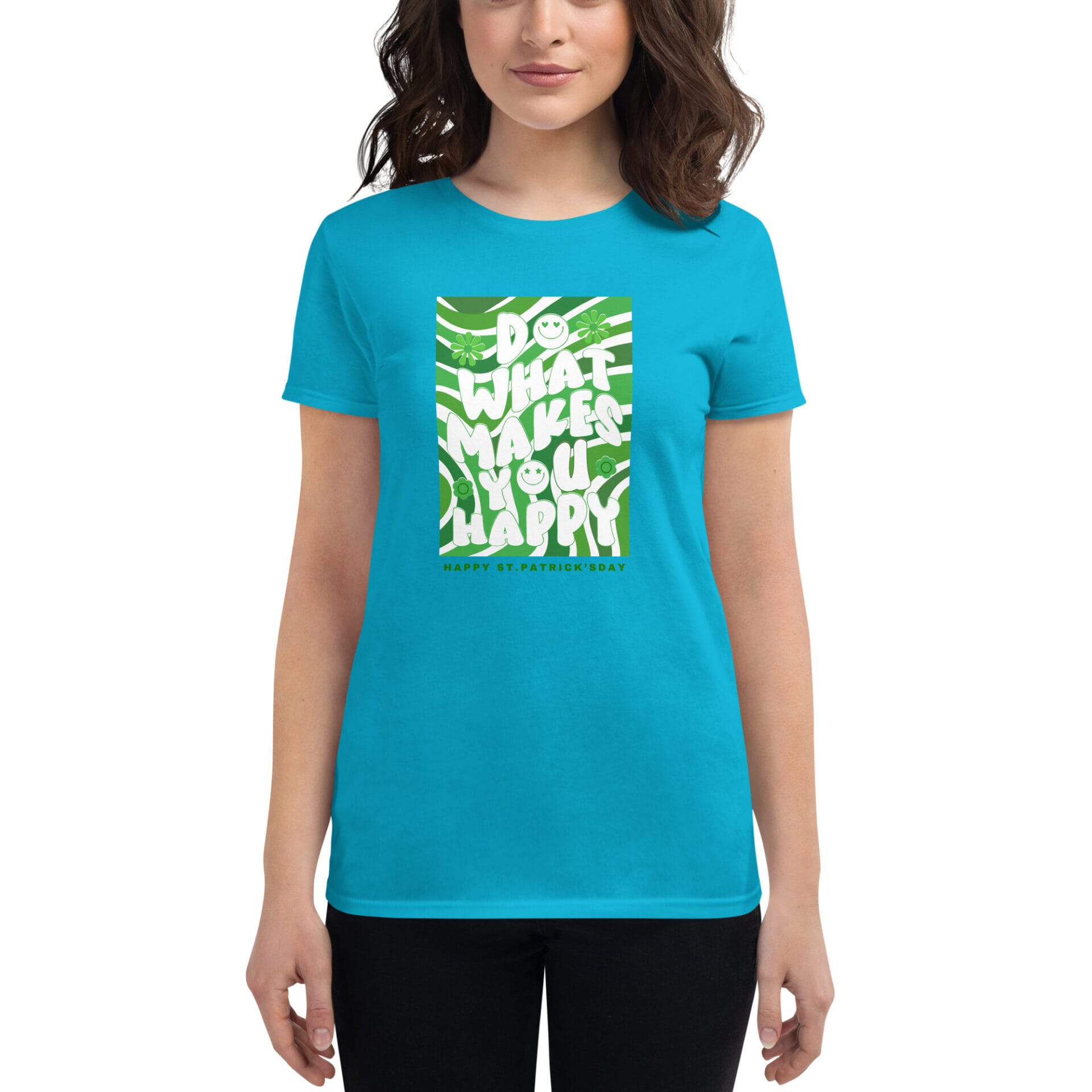 Women's St. Patrick's Day Short Sleeve T-Shirt - B2 - 25
