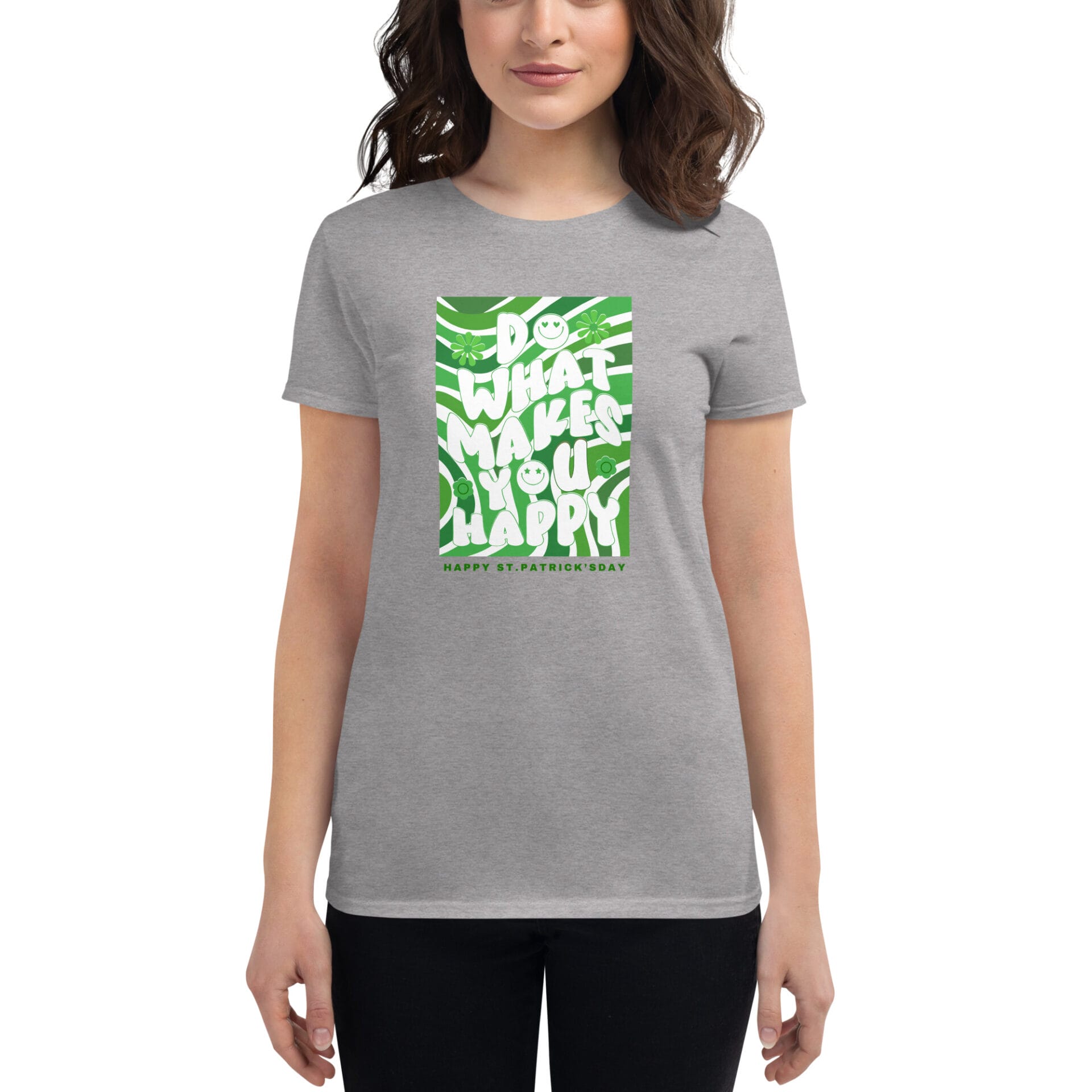 Women's St. Patrick's Day Short Sleeve T-Shirt - B2 - 25