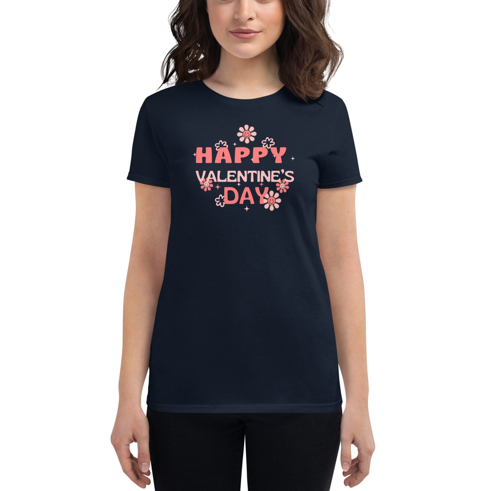 Women's Valentine's Day Short Sleeve T-Shirt - B3 - 29