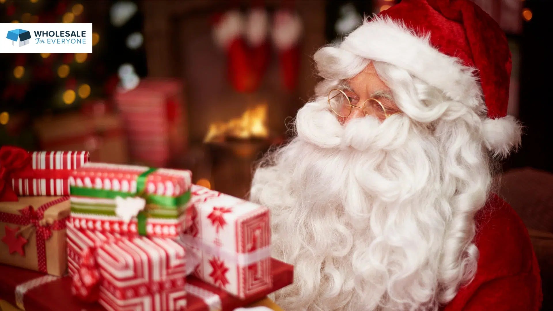 The photo shows Santa Claus and the gift he will give.