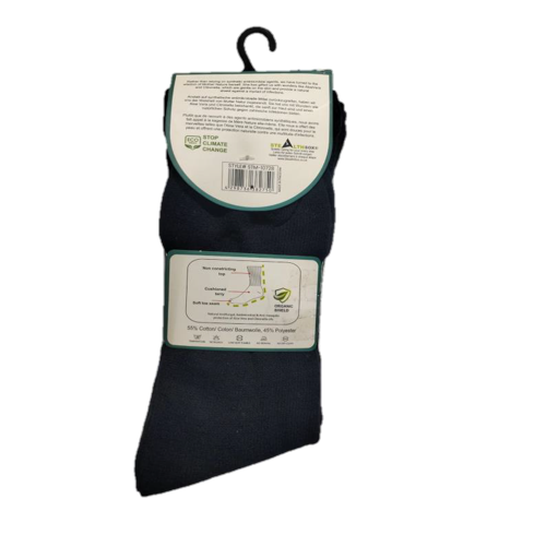 Stealth Socks | Size 10-13 | Diabetic Crew Cushioned Socks | Navy | Case of 15 Dozens (180 Pairs)