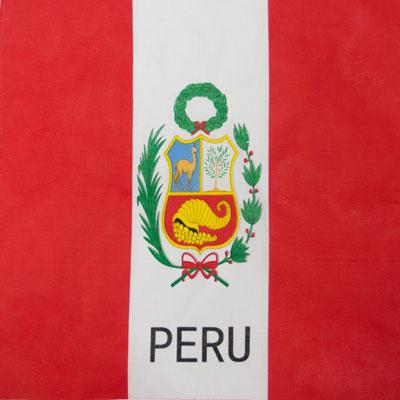 Peru Flag Bandana - 22x22 Inch - 22" x 22", 600pcs/Case
