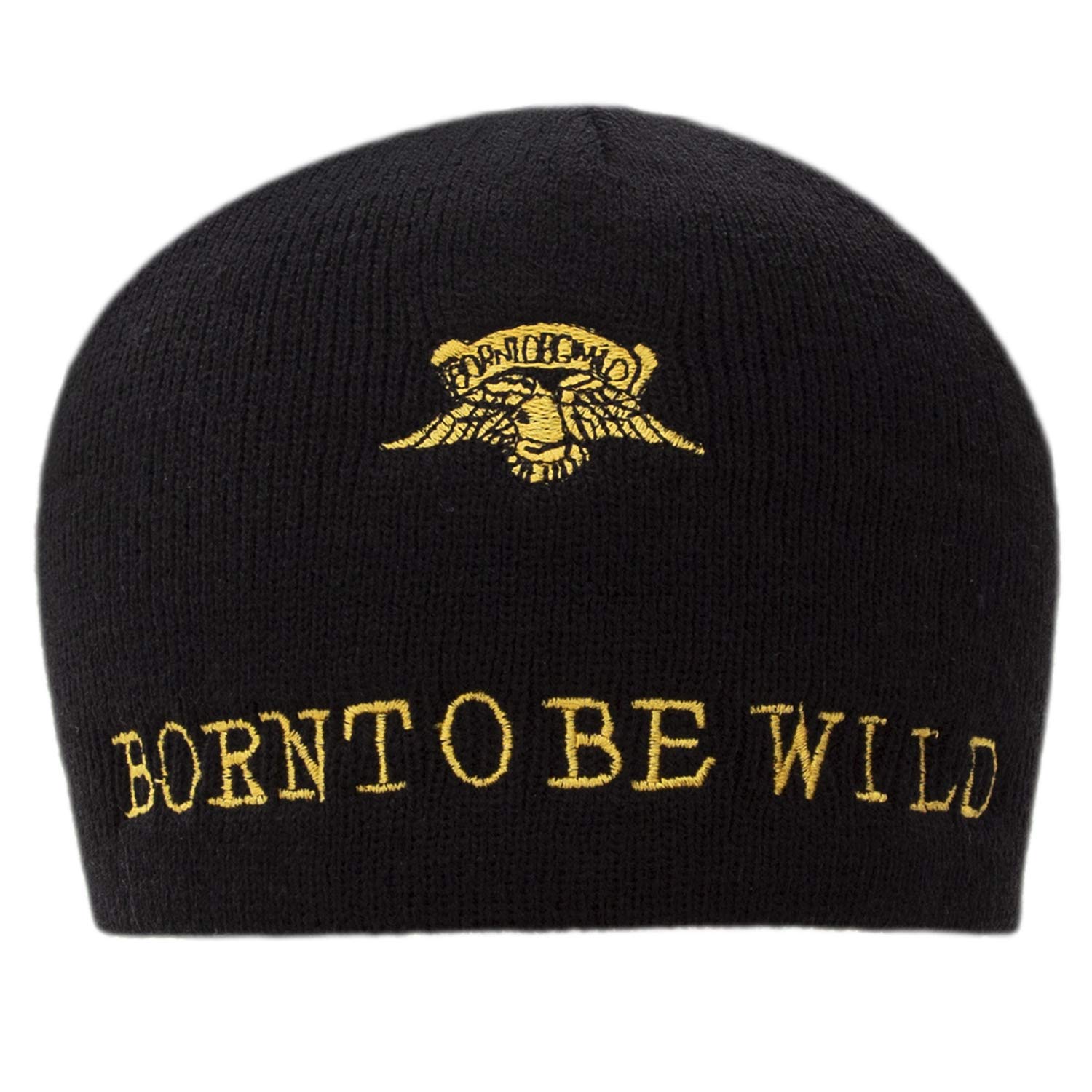 Born to Be Wild Embroidered Black Beanie