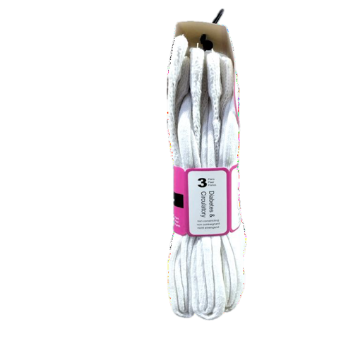 Stealth Socks | Size 9-11 | Diabetic Crew Cushioned Socks | White | Case of 15 Dozens (180 Pairs, 3 Pairs Per Pack)
