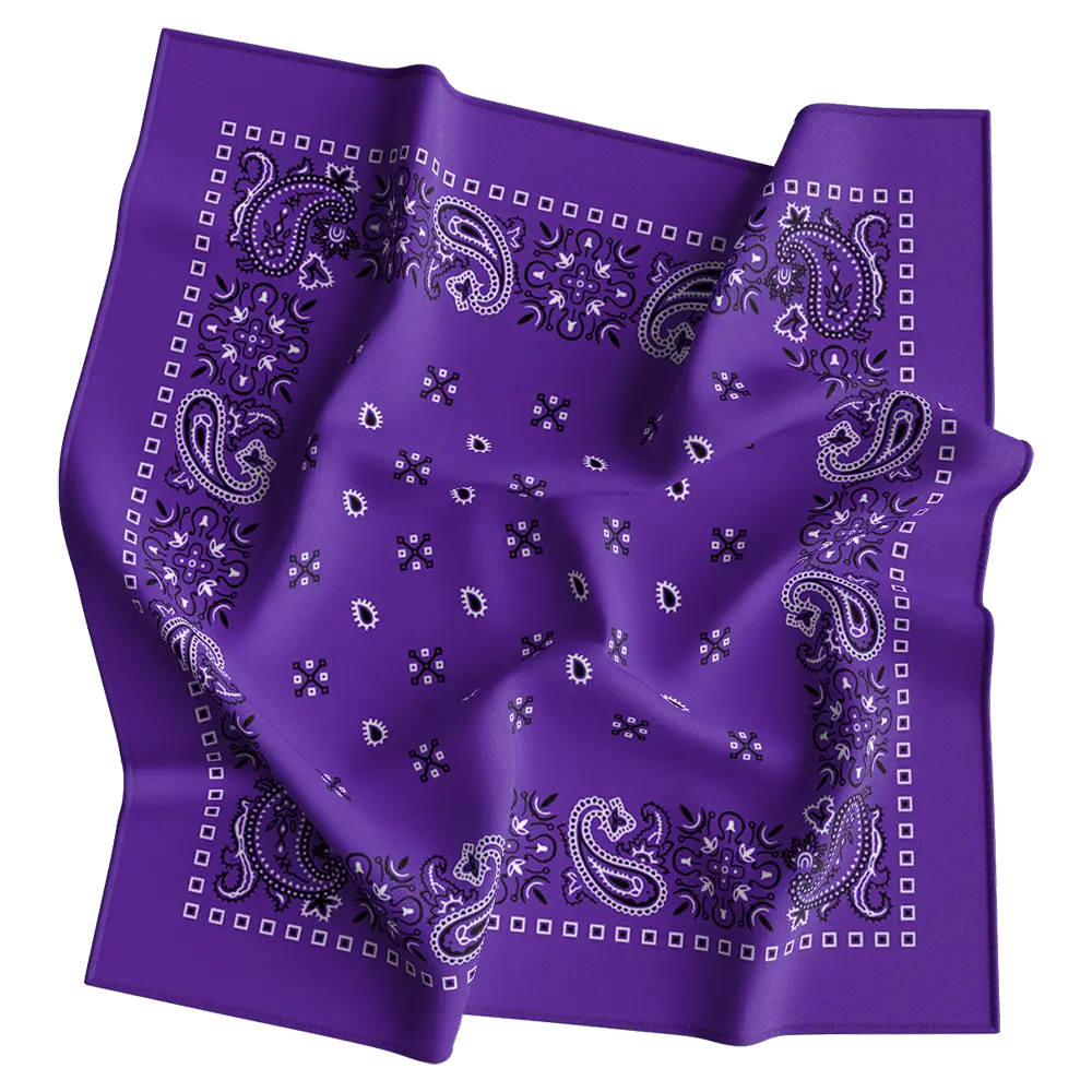 Square Paisley Bandana Imported 100% Cotton