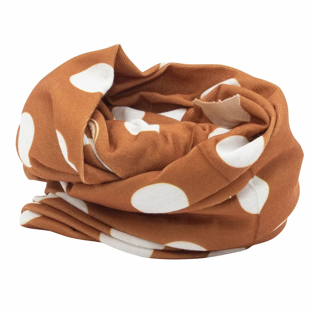 Polka Dot Tube Headband, Neck Gaiter - 600pcs/Case, Brown