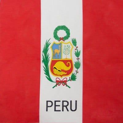  Peru Flag Bandana - 22x22 Inch - 22" x 22", 600pcs/Case-