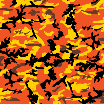 Orange Camo Bandana - 22" x 22", 1 piece-