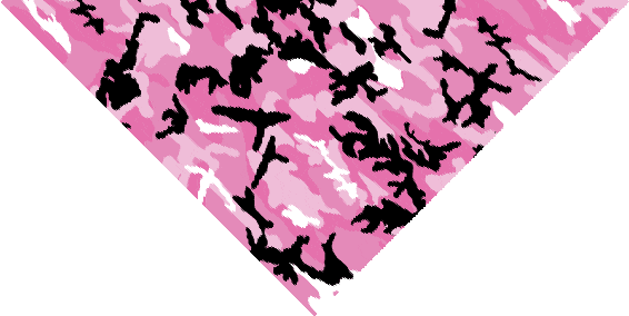  Pink Camo Triangle Bandana - 22x30x22 Inch - 12 pieces-
