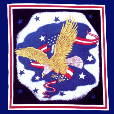 22 x 22 American Soaring Eagle Bandana 22x22 Inch-12 pieces-