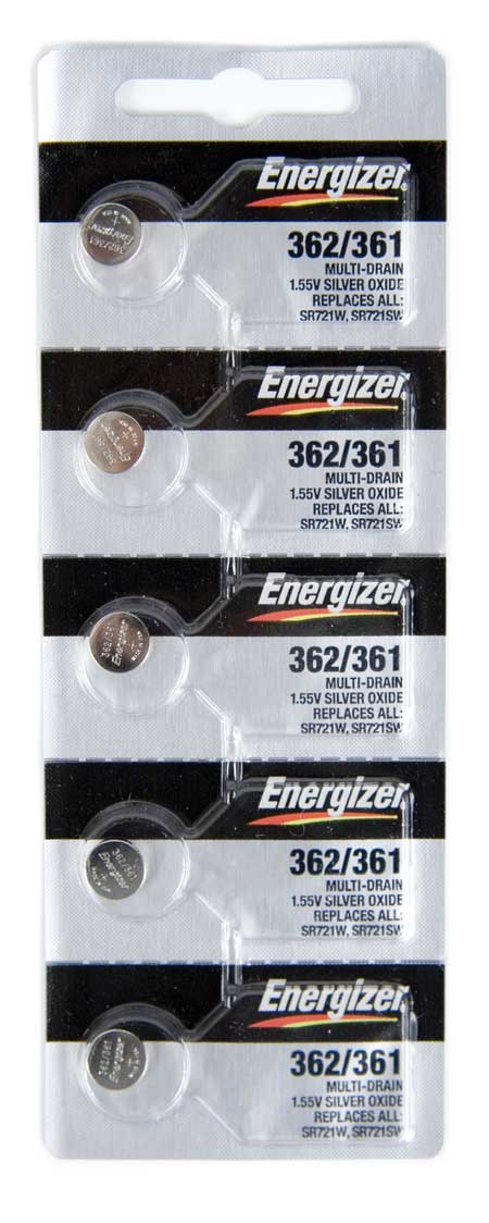 362 - 361 Silver Oxide Battery - Manufactured by Energizer