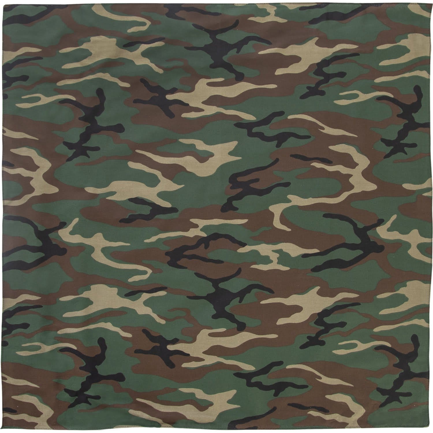 27" x 27" Woodland Camo Bandana-600pcs/Case-