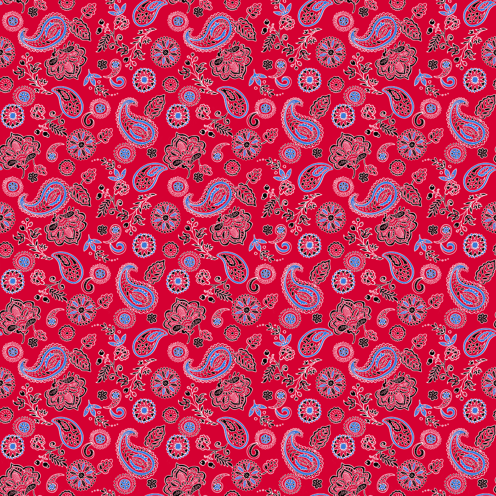 Floral Paisley Bandana Imported 100 Cotton