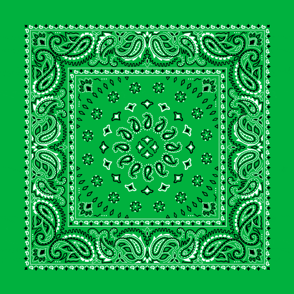 Square Burst Paisley Bandana Imported 100 Cotton