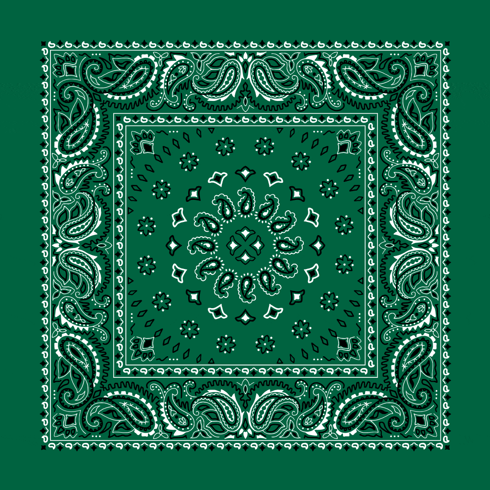 Square Burst Paisley Bandana Imported 100 Cotton