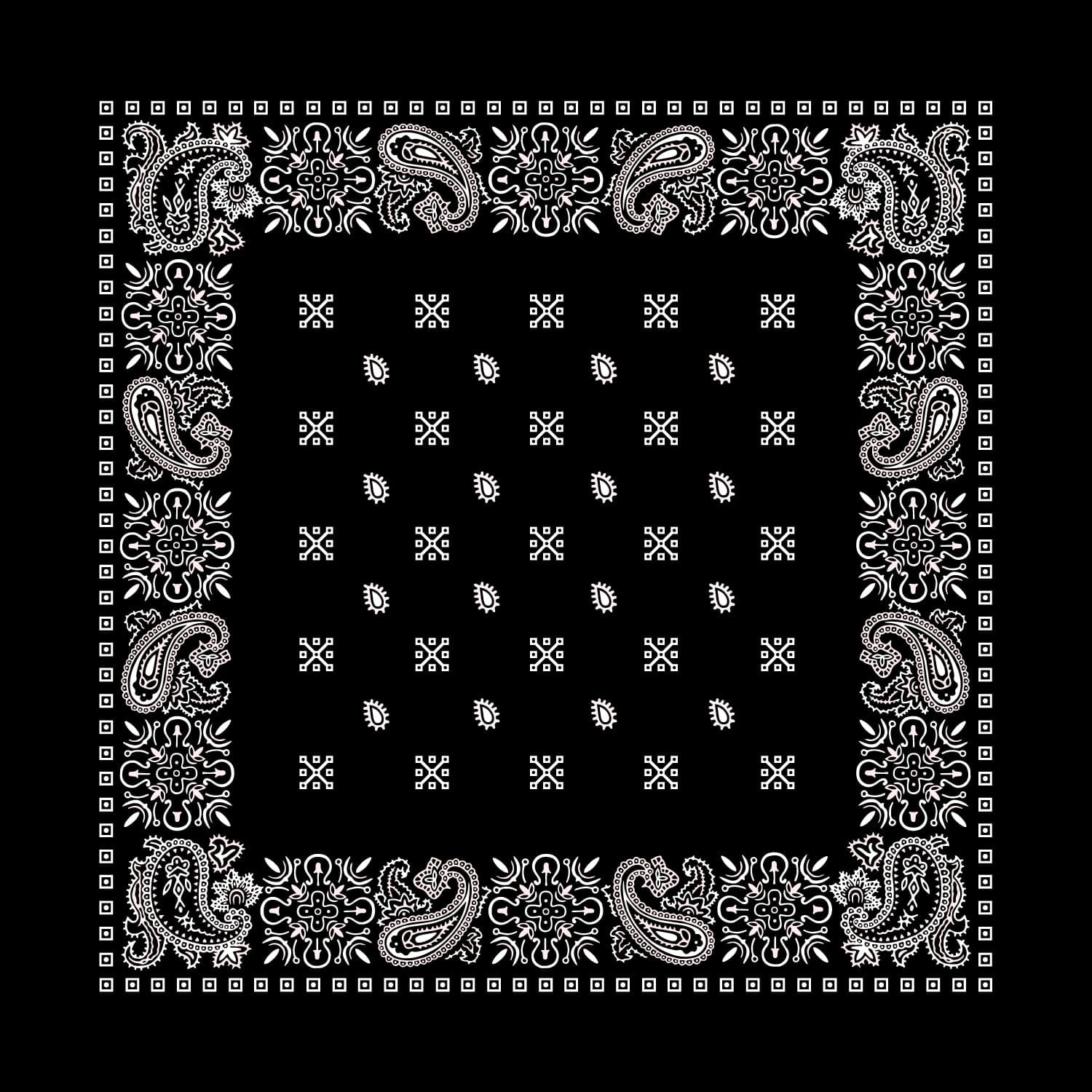 Square Paisley Bandana Imported 100% Cotton