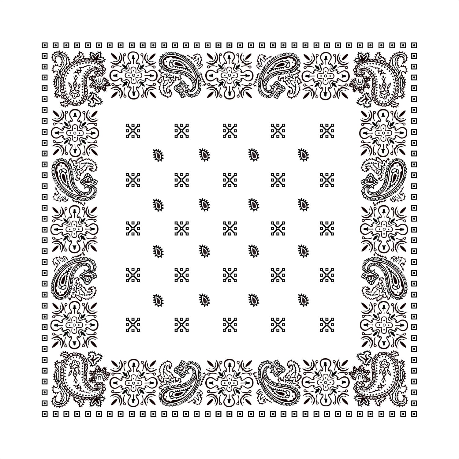 Square Paisley Bandana Imported 100% Cotton