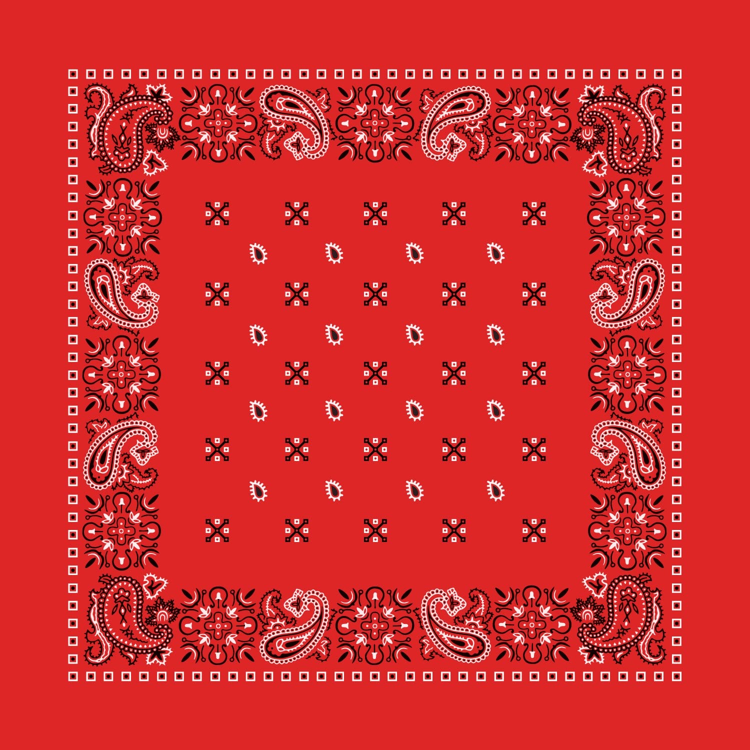 Square Paisley Bandana Imported 100% Cotton