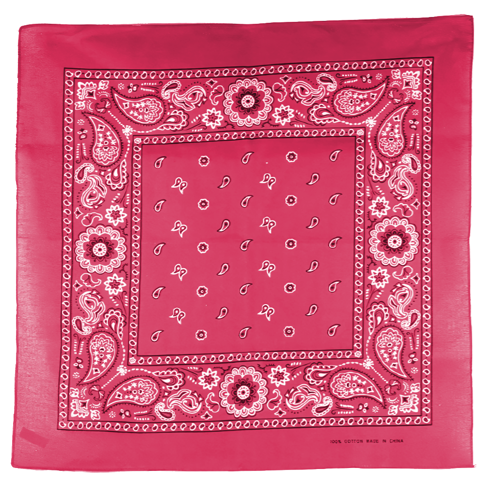 Square Floral Paisley Bandana - Double Sided Print 100% Cotton