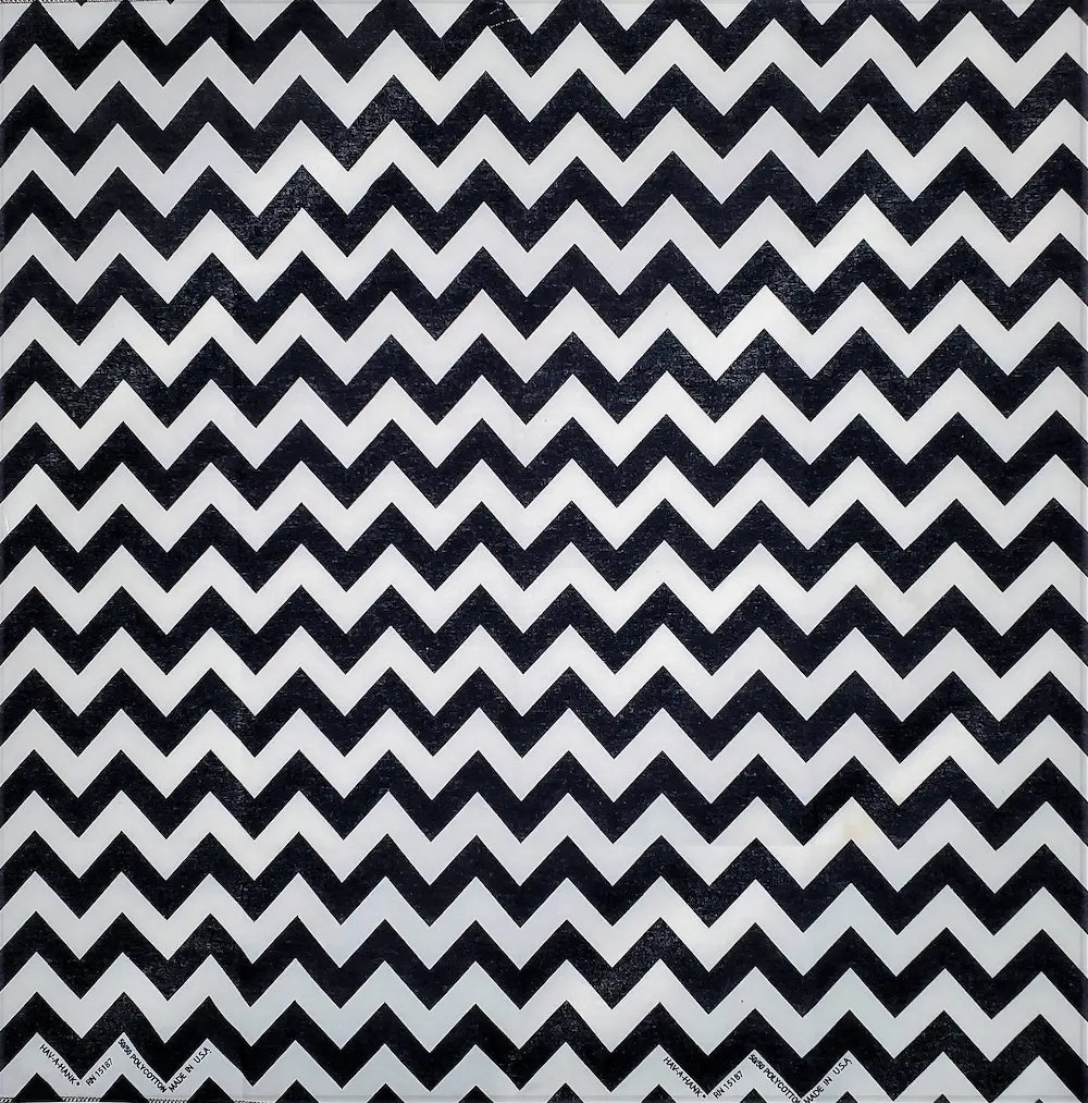  Chevron Navy/White Bandana - 22x22 Inch Carded-