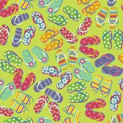 22 x 22 USA Made Flip Flop Fun Bandana 22x22 Inch-12 pieces-