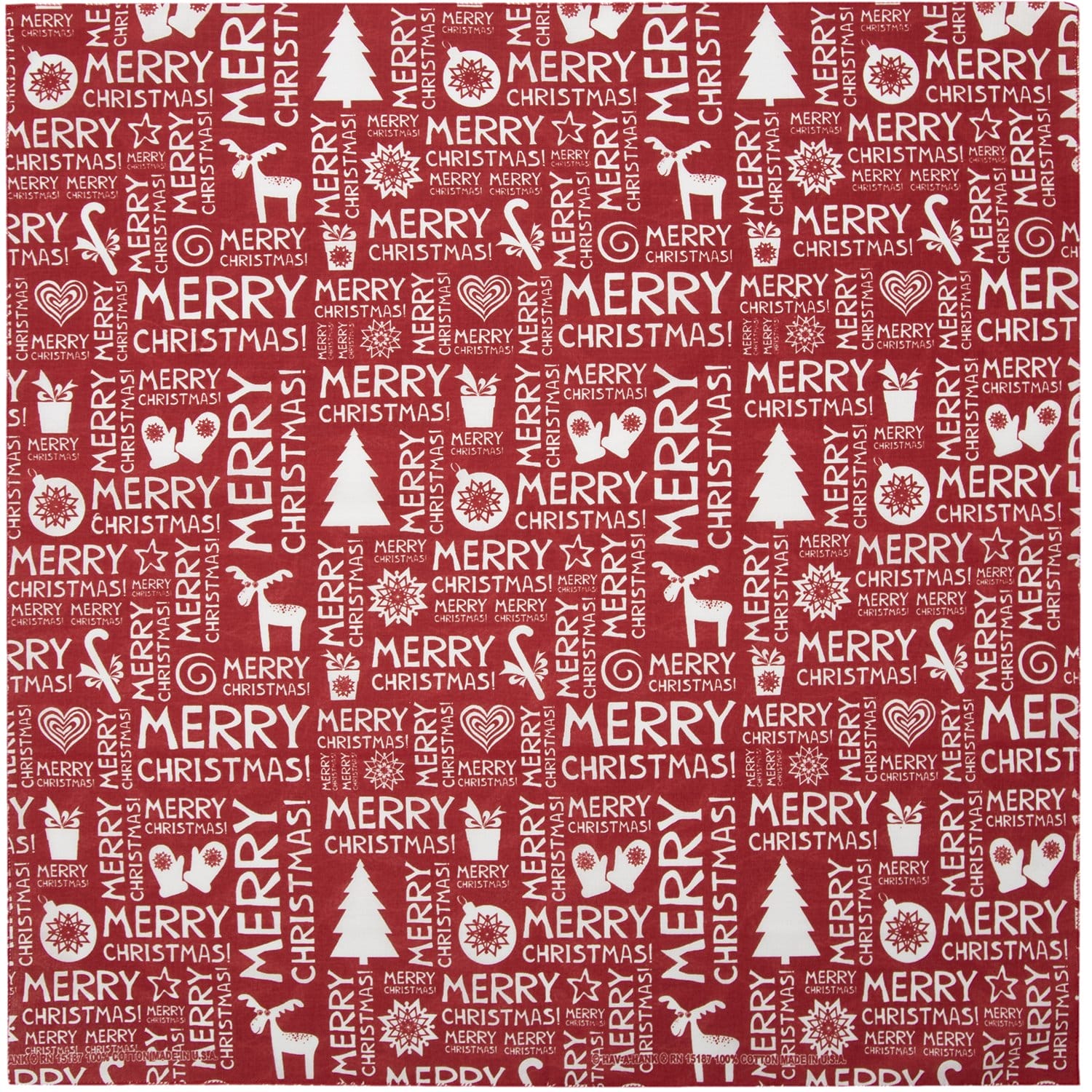 Merry Christmas Red Bandana