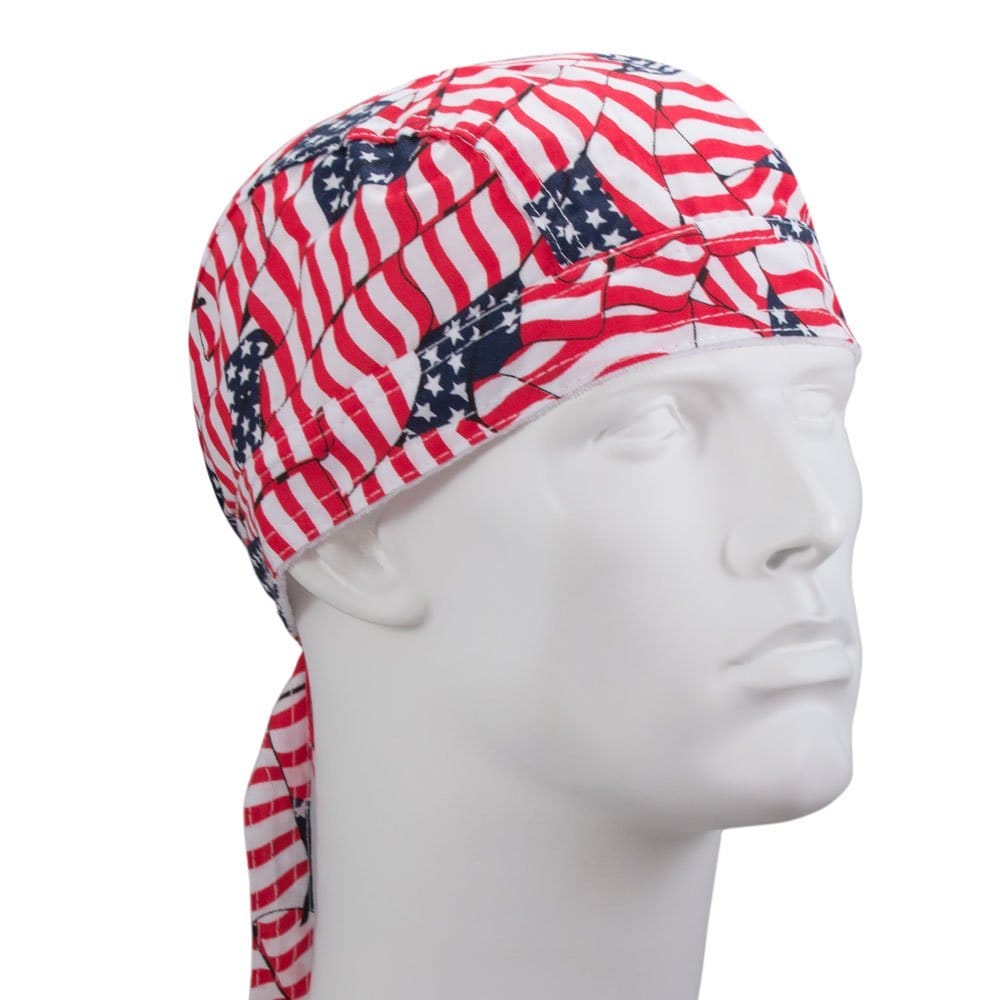 Premium Tossed American Flag Doo Rag - 12 pieces