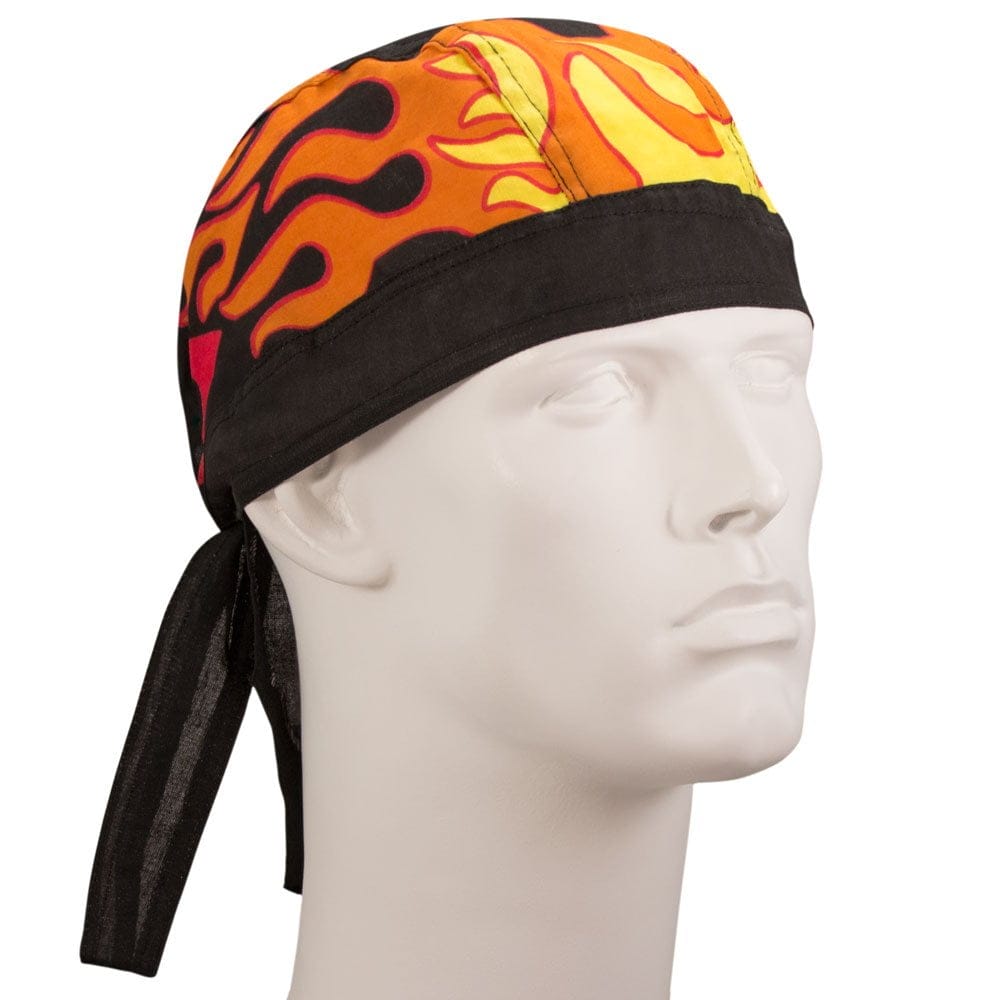Flames Black Head Wrap