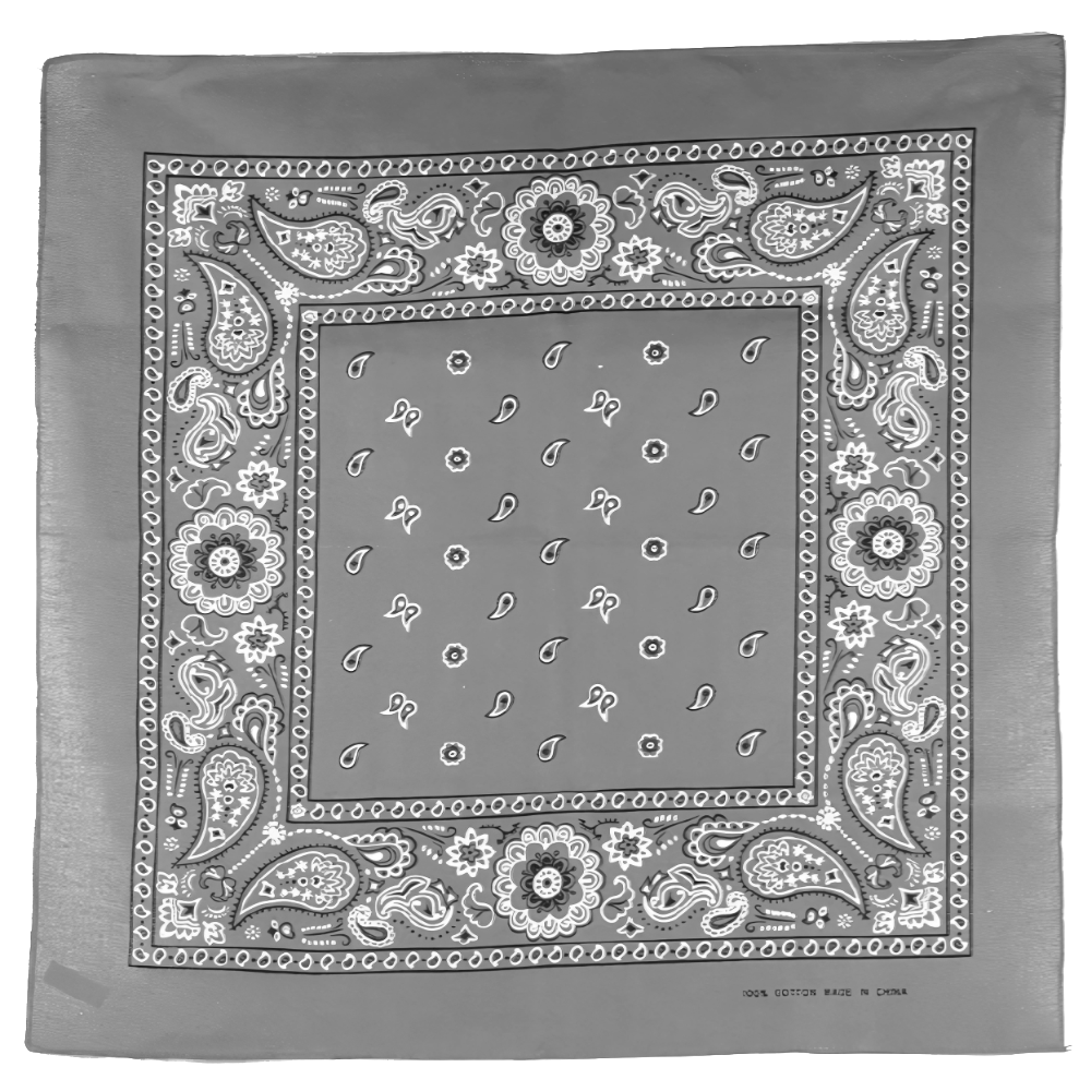 Square Floral Paisley Bandana - Double Sided Print 100% Cotton