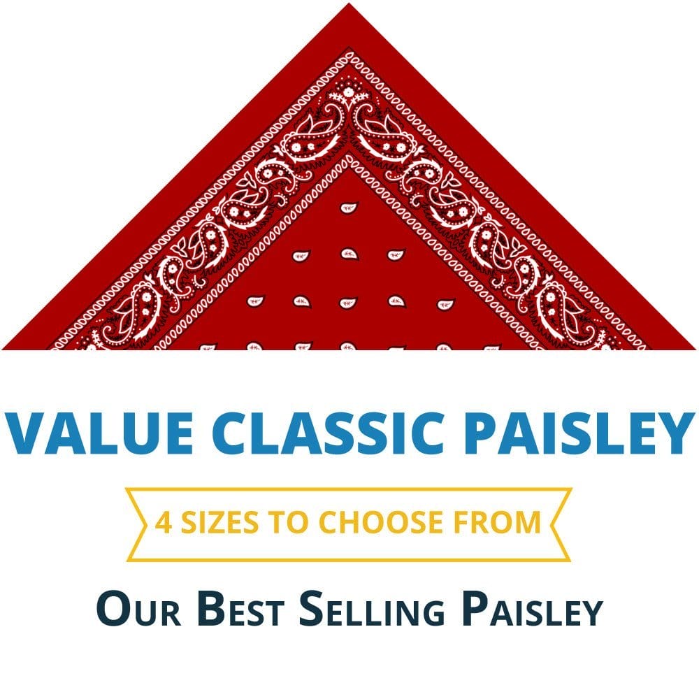 Classic Paisley Handkerchiefs - Imported - 100% cotton
