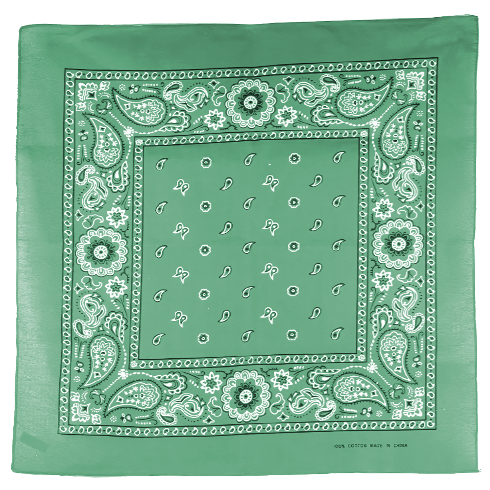 Square Floral Paisley Bandana - Double Sided Print 100% Cotton