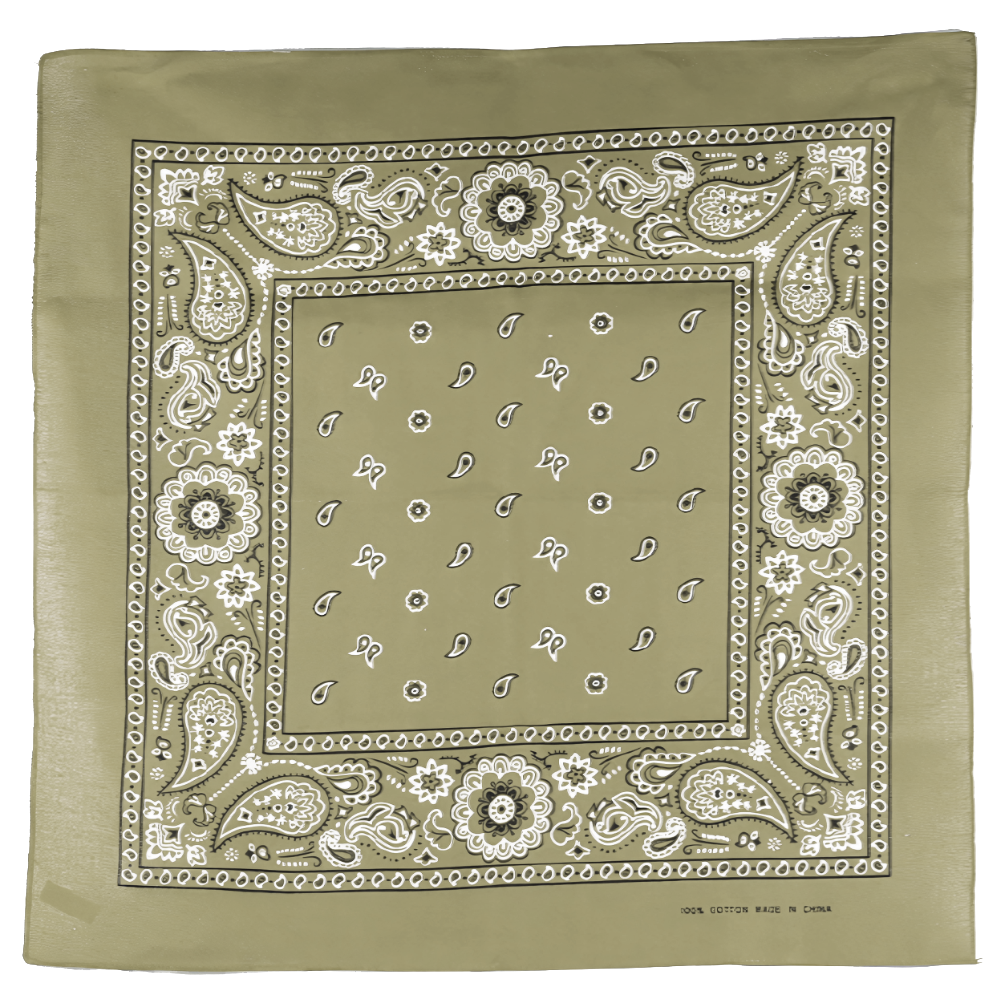 Square Floral Paisley Bandana - Double Sided Print 100% Cotton