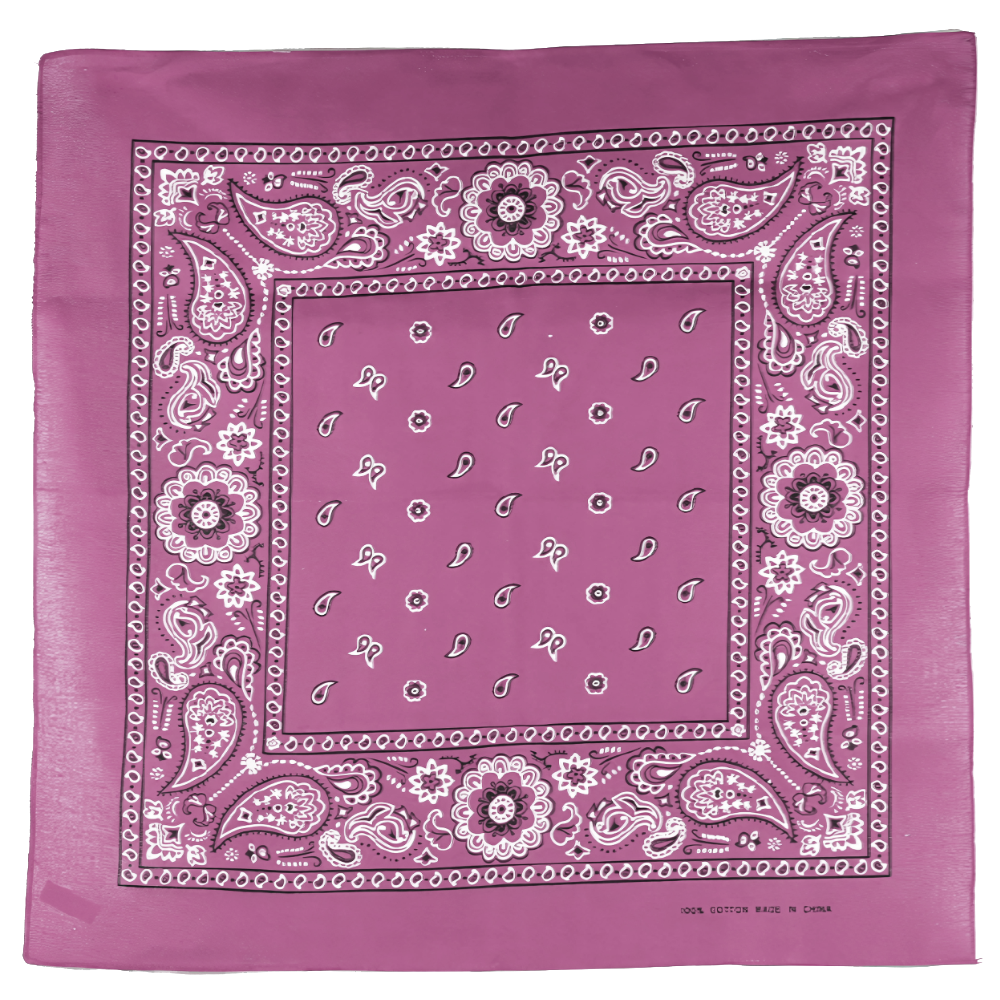 Square Floral Paisley Bandana - Double Sided Print 100% Cotton