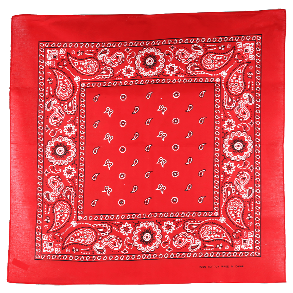 Square Floral Paisley Bandana - Double Sided Print 100% Cotton