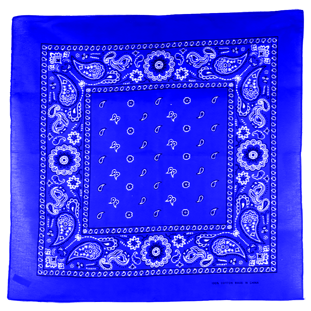 Square Floral Paisley Bandana - Double Sided Print 100% Cotton