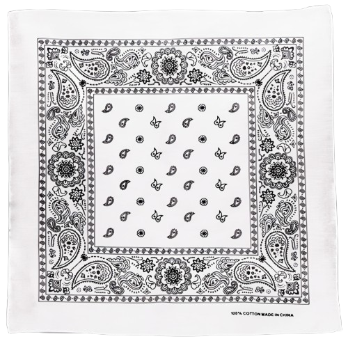 Square Floral Paisley Bandana - Double Sided Print 100% Cotton